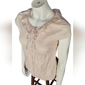 XS Women's Brown And Cream Top